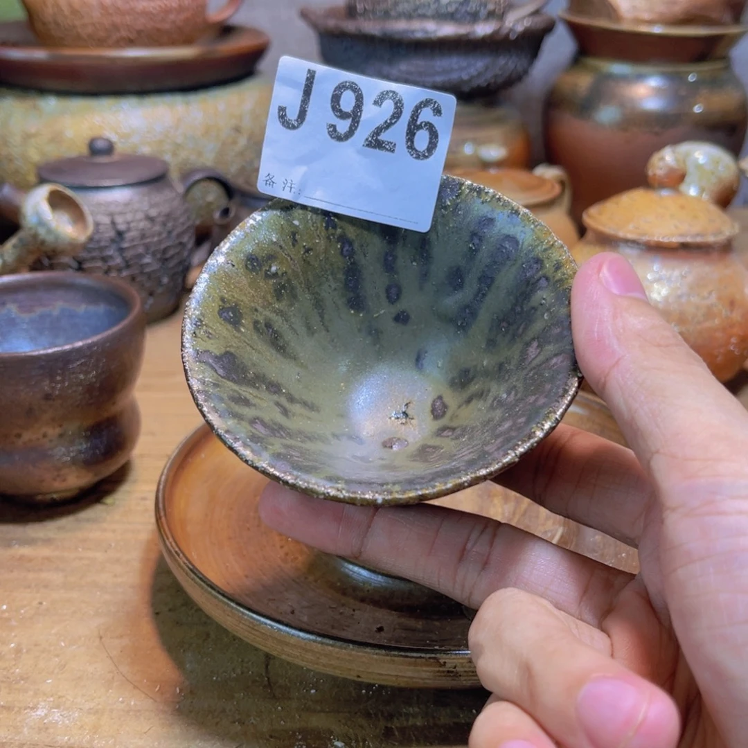 纯手工制作工艺（柴烧）裸烧纯手工制作柴烧杯926