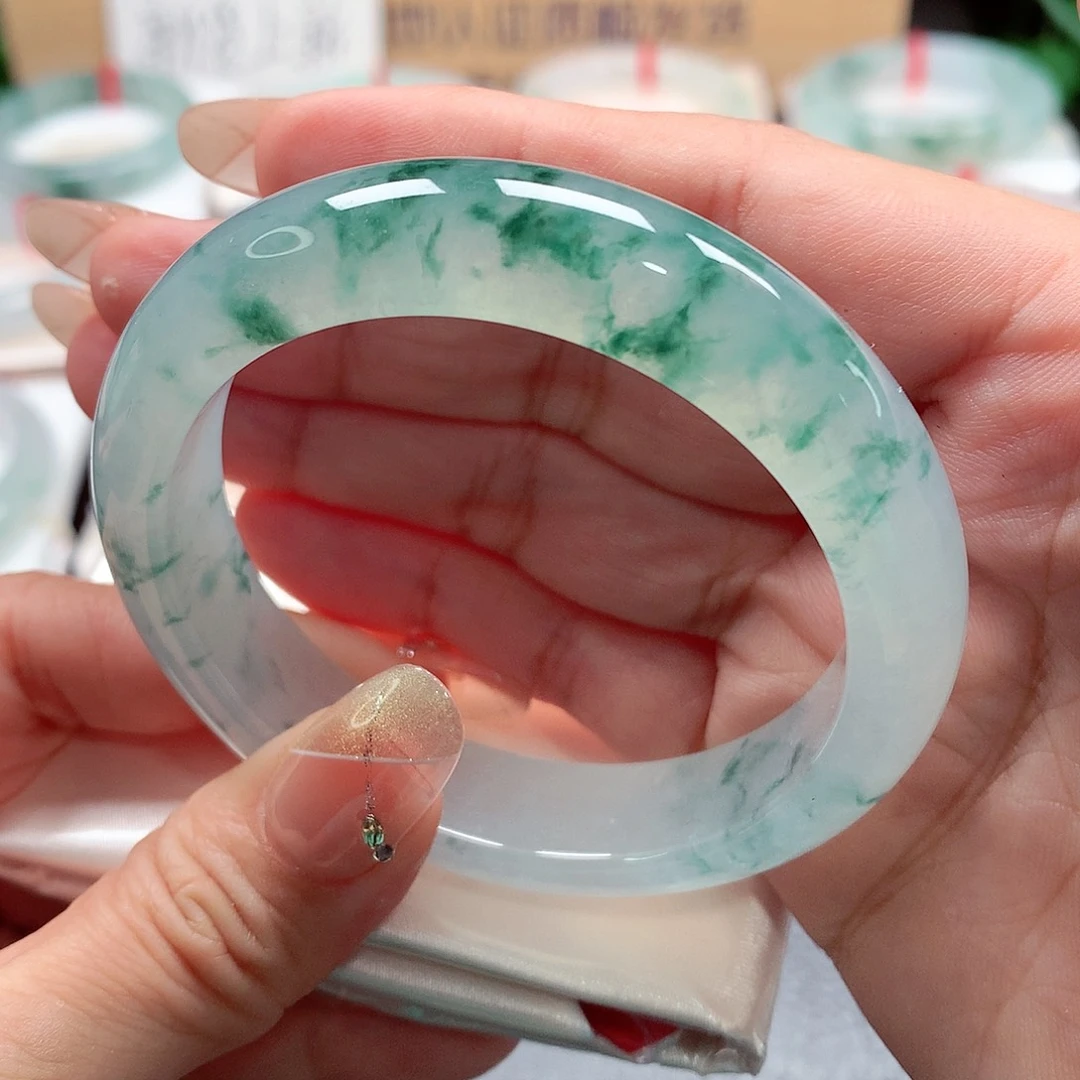 未镶嵌手镯翡翠天然A货翡翠手镯，51号