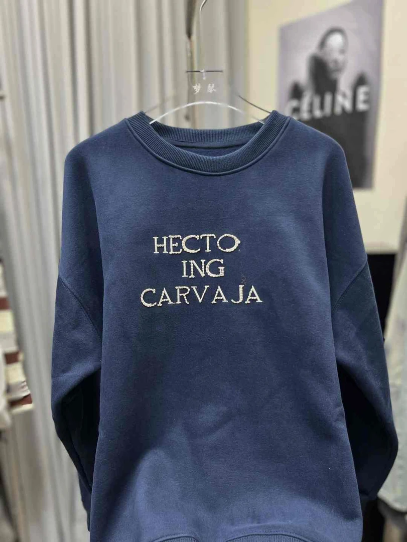 6507-3-BQ藏蓝色字母刺绣加绒卫衣（80-135）