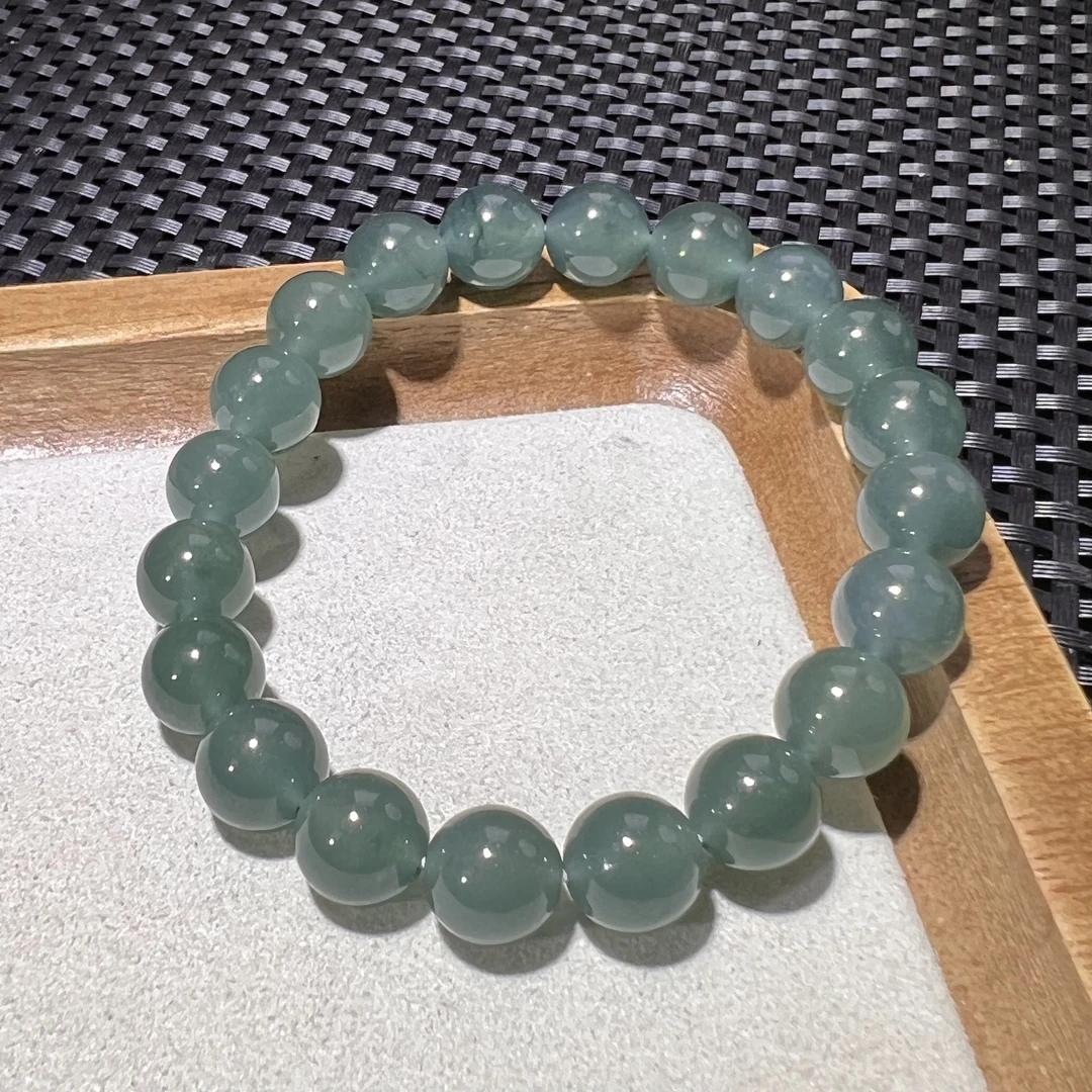 高净蓝水翡翠手串10mm  KT24050807