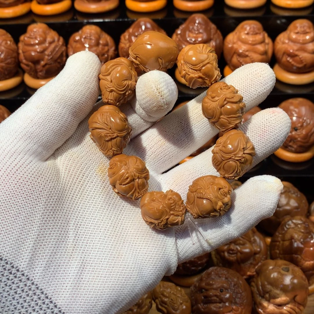 超***梦橄榄核手串/手链弥勒佛