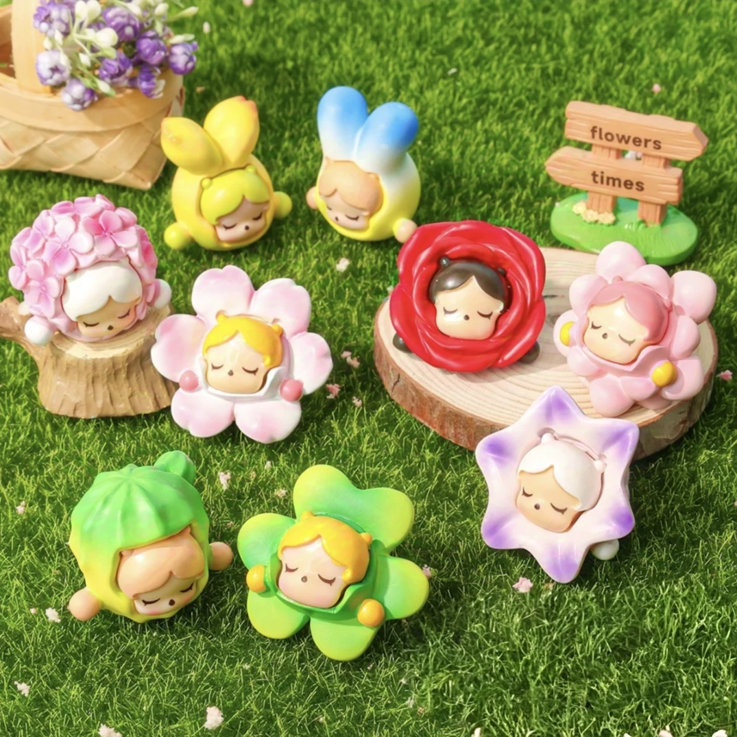 【九宫格+许愿+对对碰】立体实色花花女孩系列桌面摆件