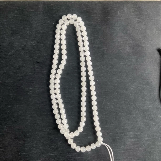 正宗天然和田玉白玉108颗项链多圈手串玉链子