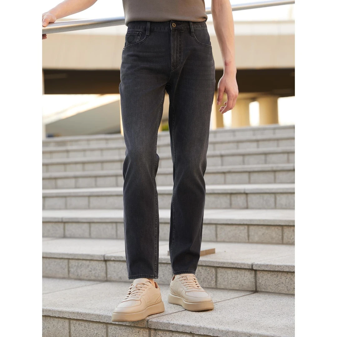 Lilanz/利郎牛仔裤-牛仔黑 24QNZ30101正品春秋款百搭牛仔裤高弹