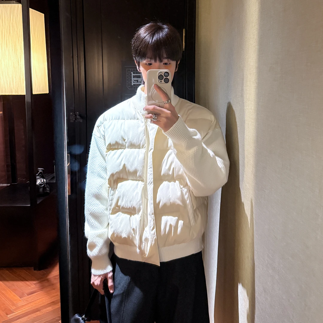 高林凡 针织和棉服马甲的偶遇设计感棉服百搭宽松休闲男女同款