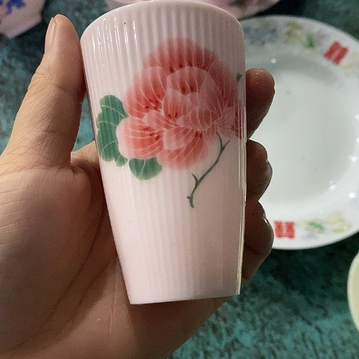 摆件红稀土芙蓉花闻香杯