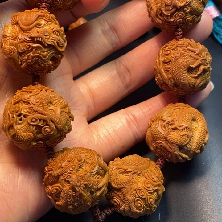 普***尊手串/手链橄榄核九龙手串