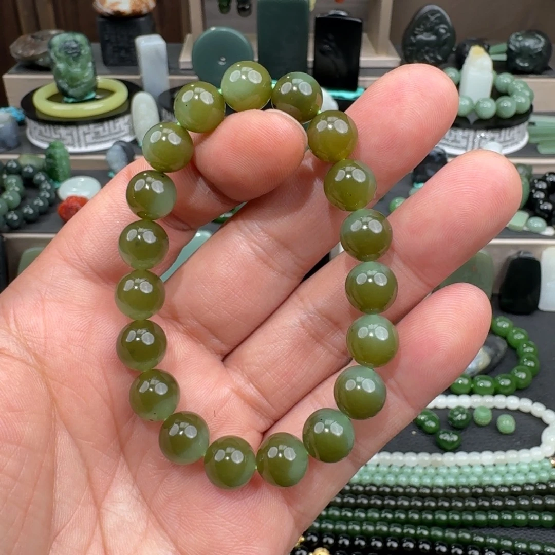 和田玉（碧玉）未镶嵌手链