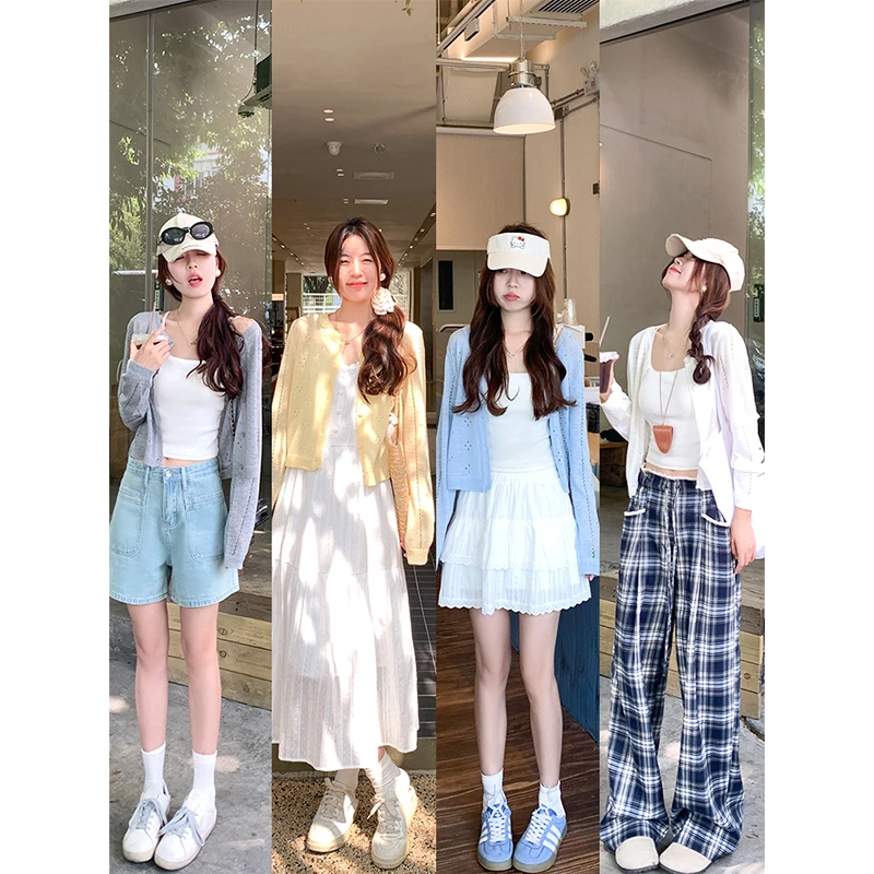 曾小咸 凉感镂空针织开衫（春夏款）