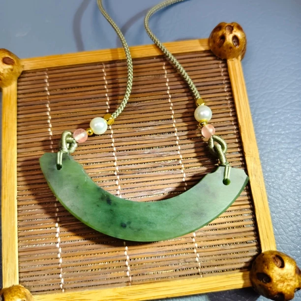 【阿良的玉】和田玉碧玉吊坠男女款手工编时尚百搭多样性拍一发一