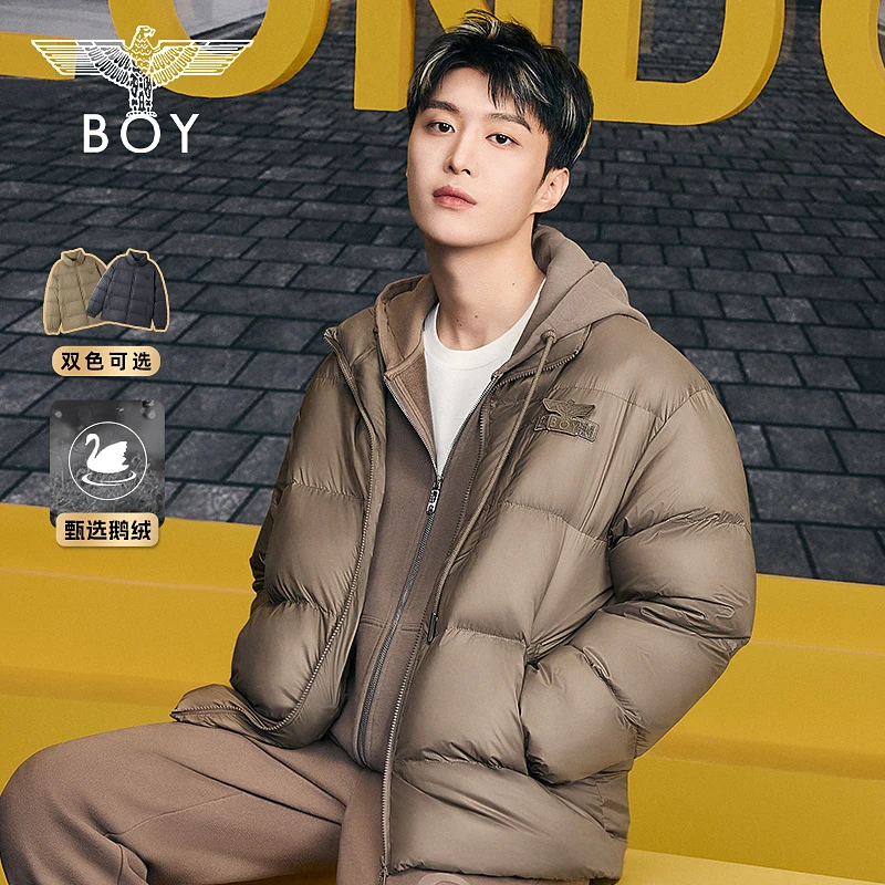 【范丞丞同款鹅绒】BOY冬男女同款外套时尚羽绒服N28014