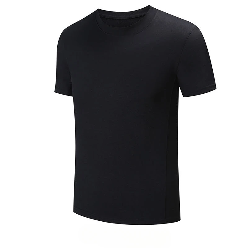 夏季潮流百搭T恤男款上装休闲半袖色圆领时尚直角肩双开门上衣