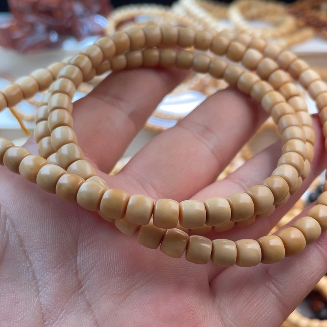 星月菩提吊坠老料7*6直切长串无染色无泡药