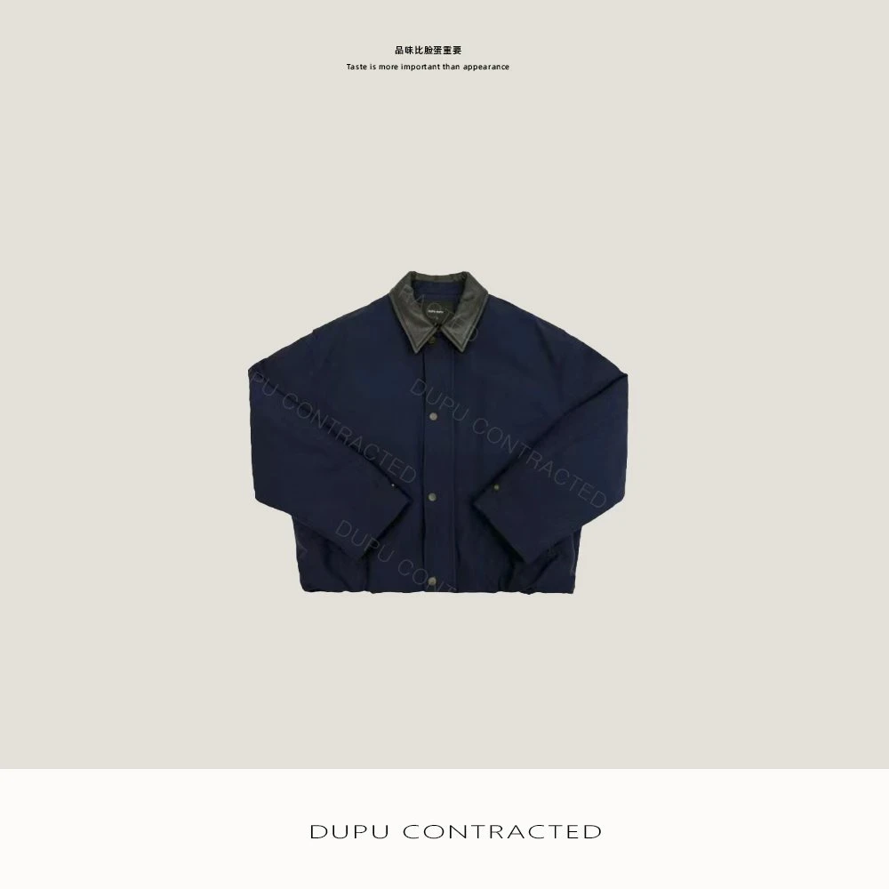 DUPU CONTRACTED 鹅绒系列/重工AC*皮领拼接高质全棉气球羽绒夹克