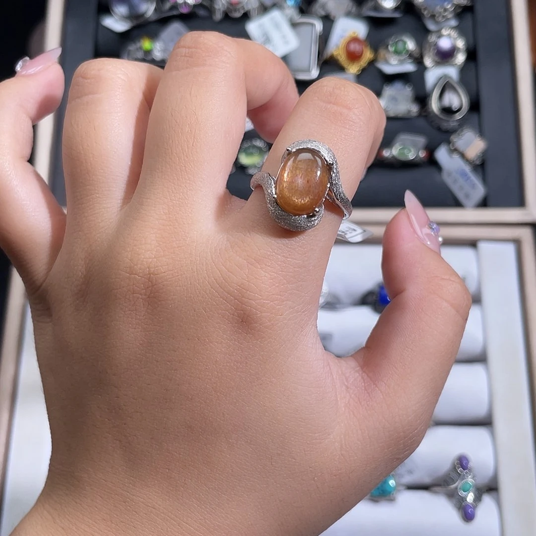 银S925镶嵌戒指水晶知***忆