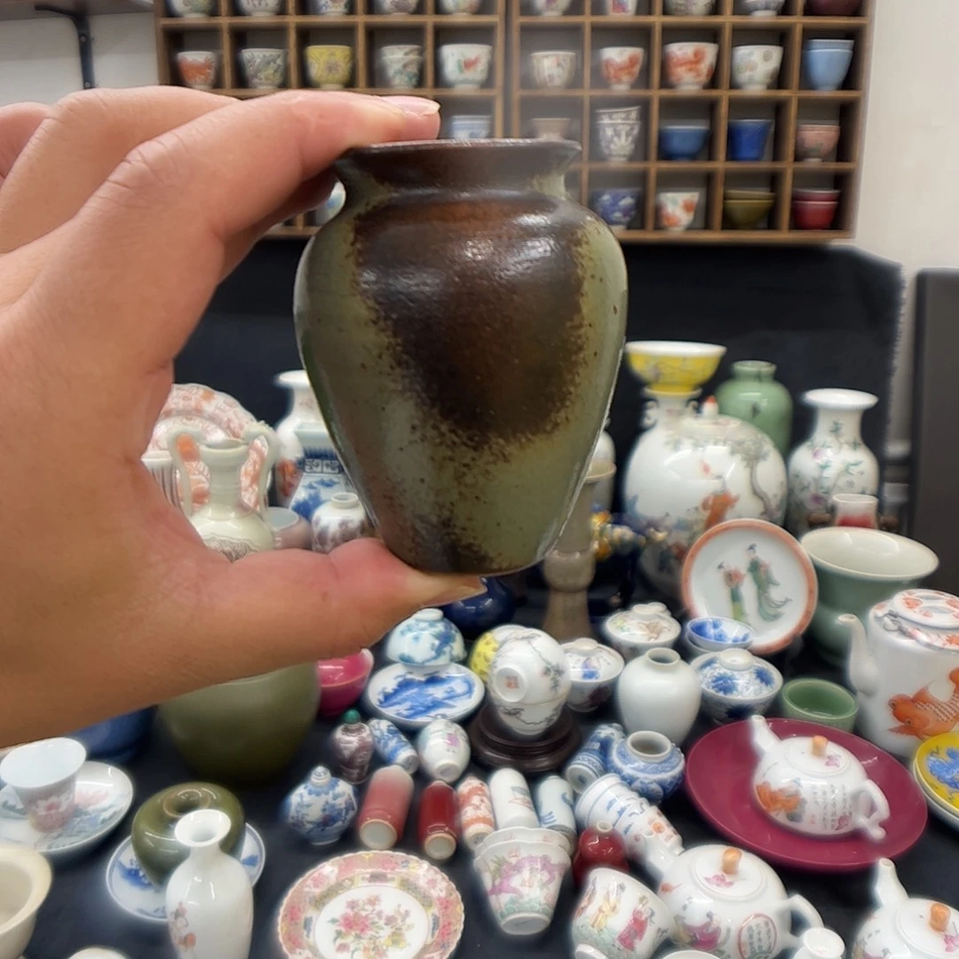 罐老窑瓷小水盂罐，时间久