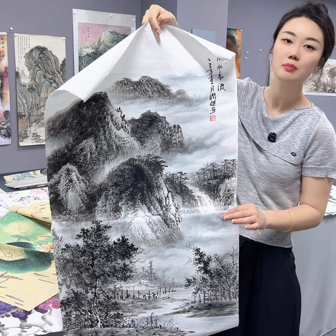国画国画老师手绘作品