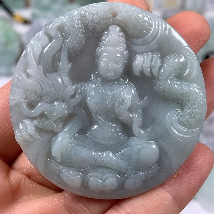 颈饰未镶嵌翡翠玉龙观音福利