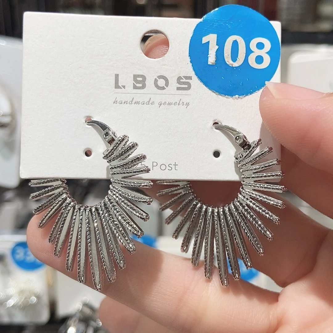 铜合金无合金太阳花耳扣银色