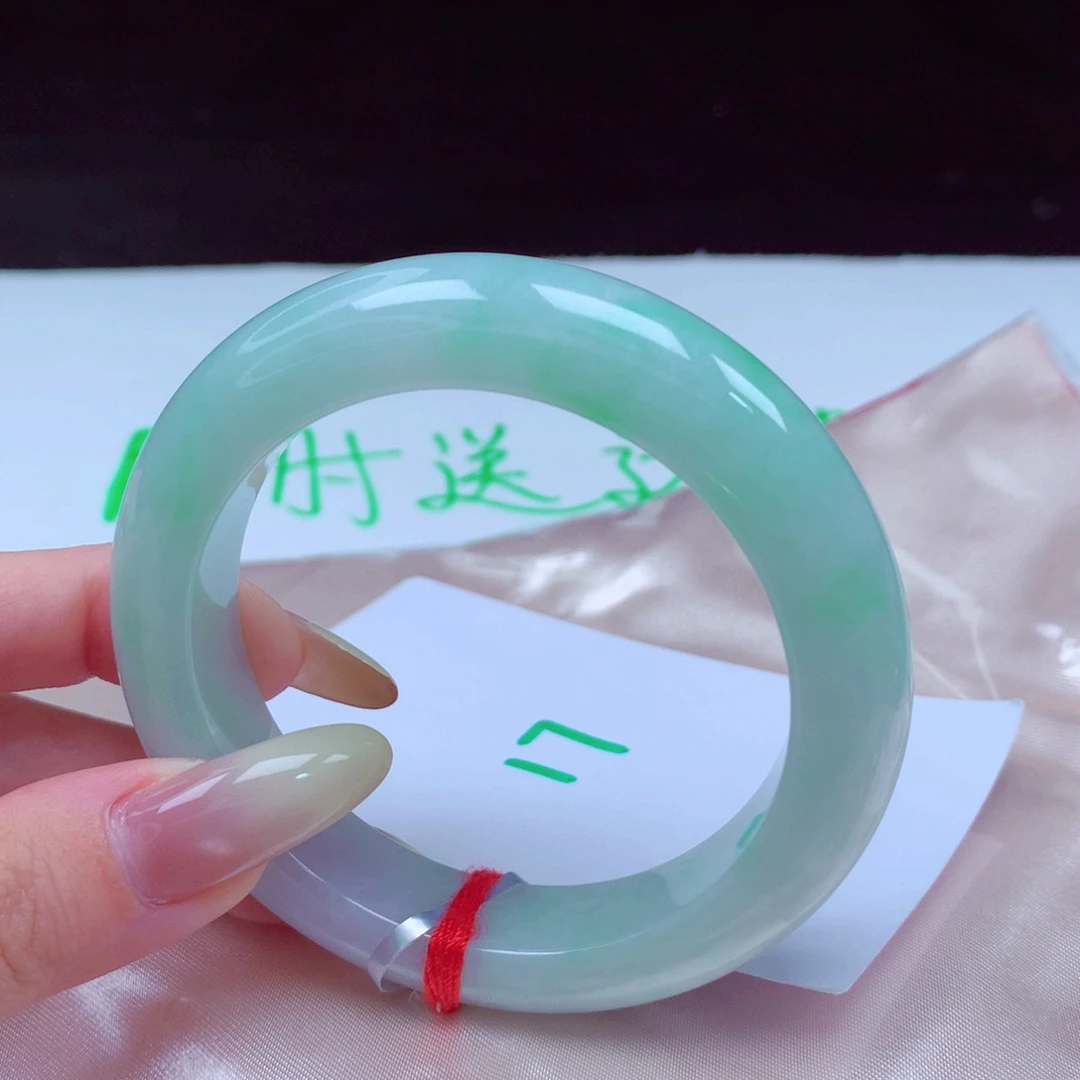 未镶嵌手镯翡翠美**嘞天然缅甸翡翠A货手镯 17号