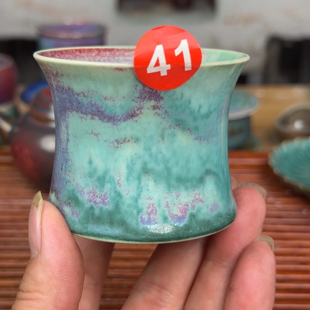 手工制作钧窑茶器