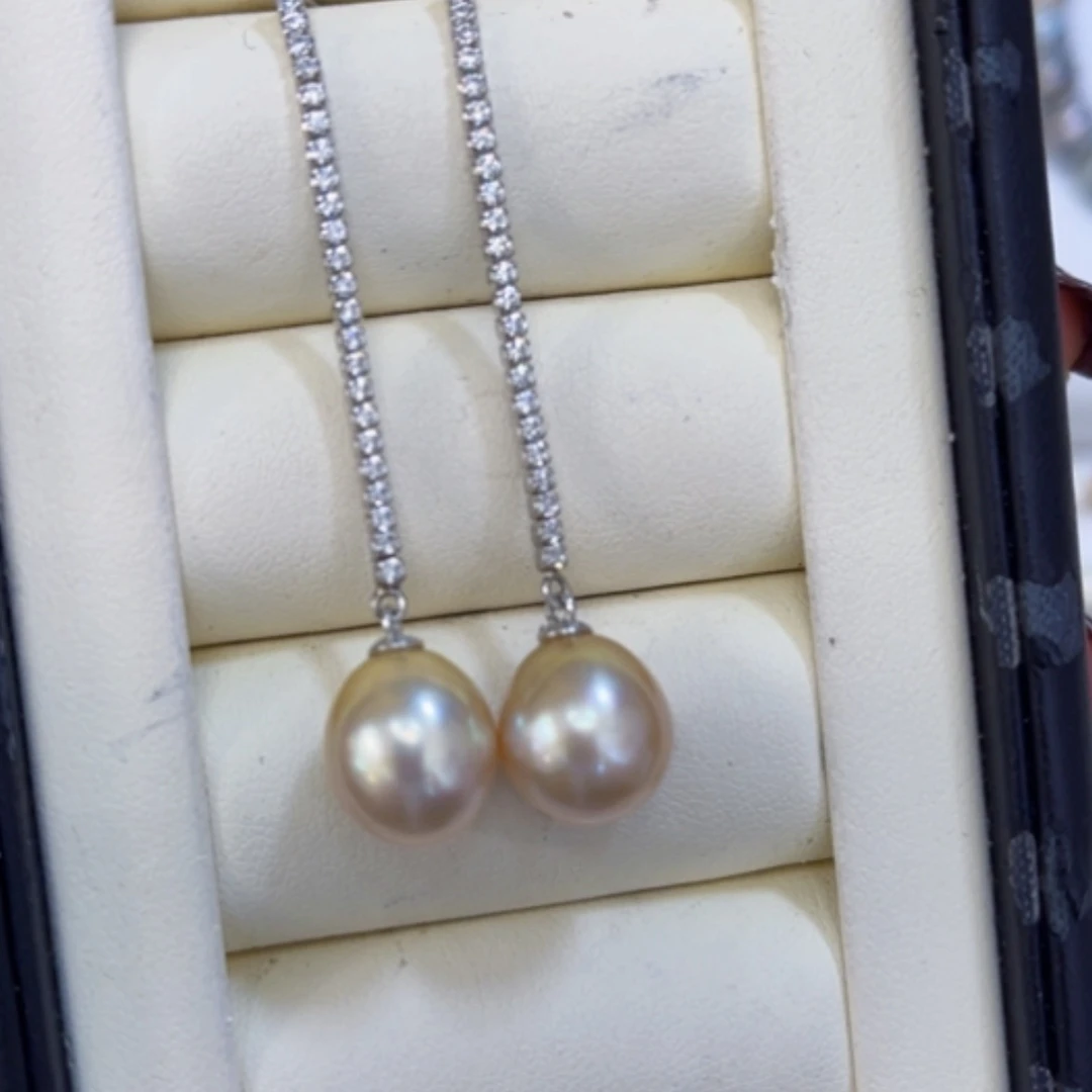 【闪购商品】海水珍珠耳饰银S925镶嵌11.2mm