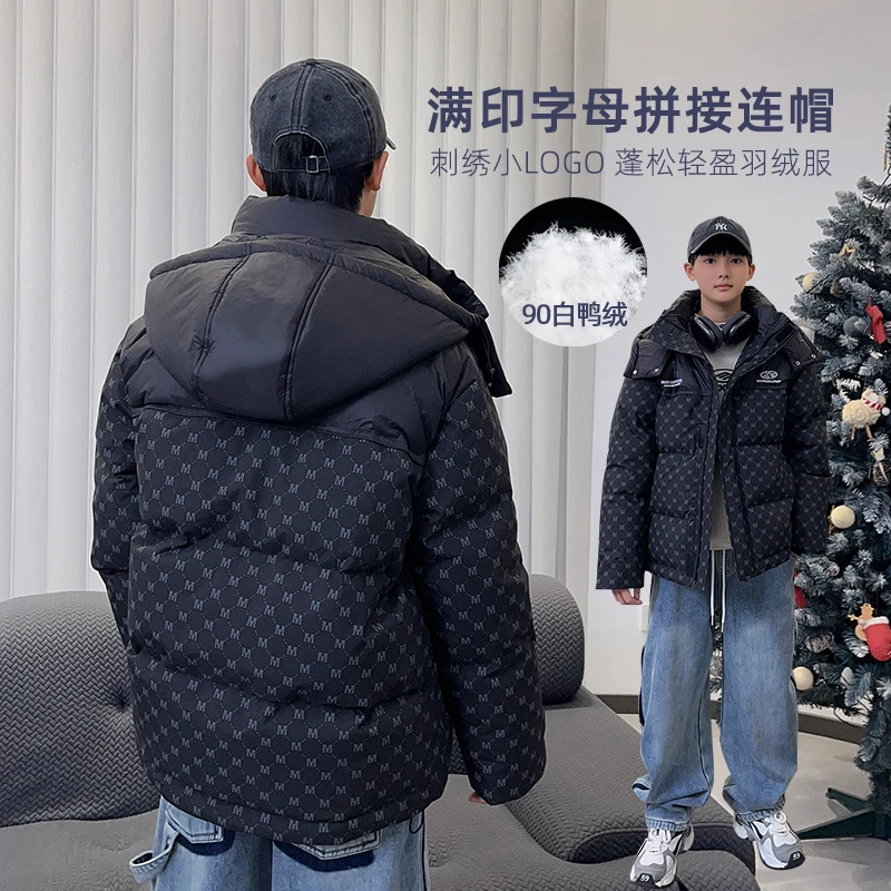 W398小赖家青少年羽绒服休闲秋冬潮流保暖加厚冬季男童冬装外套