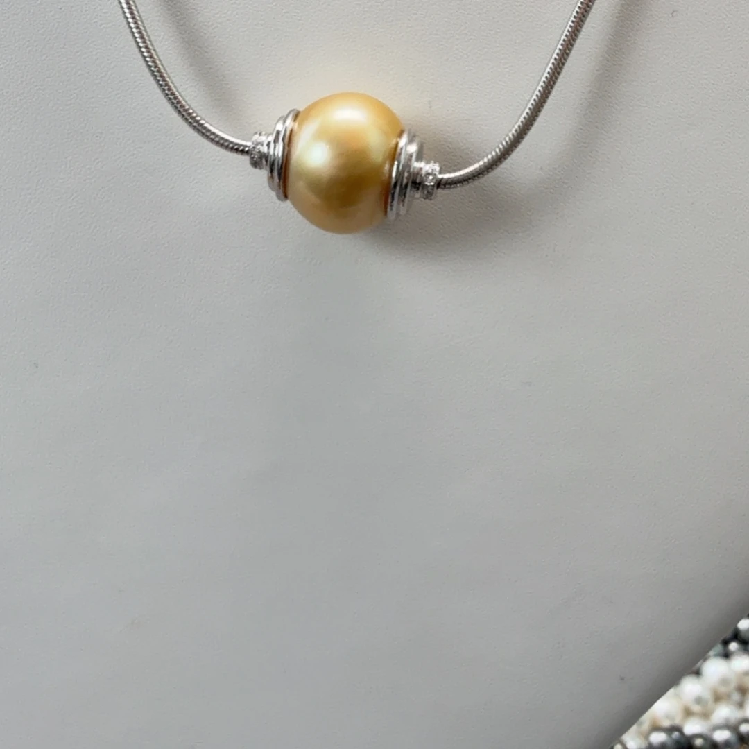 颈饰海水珍珠银S925镶嵌17