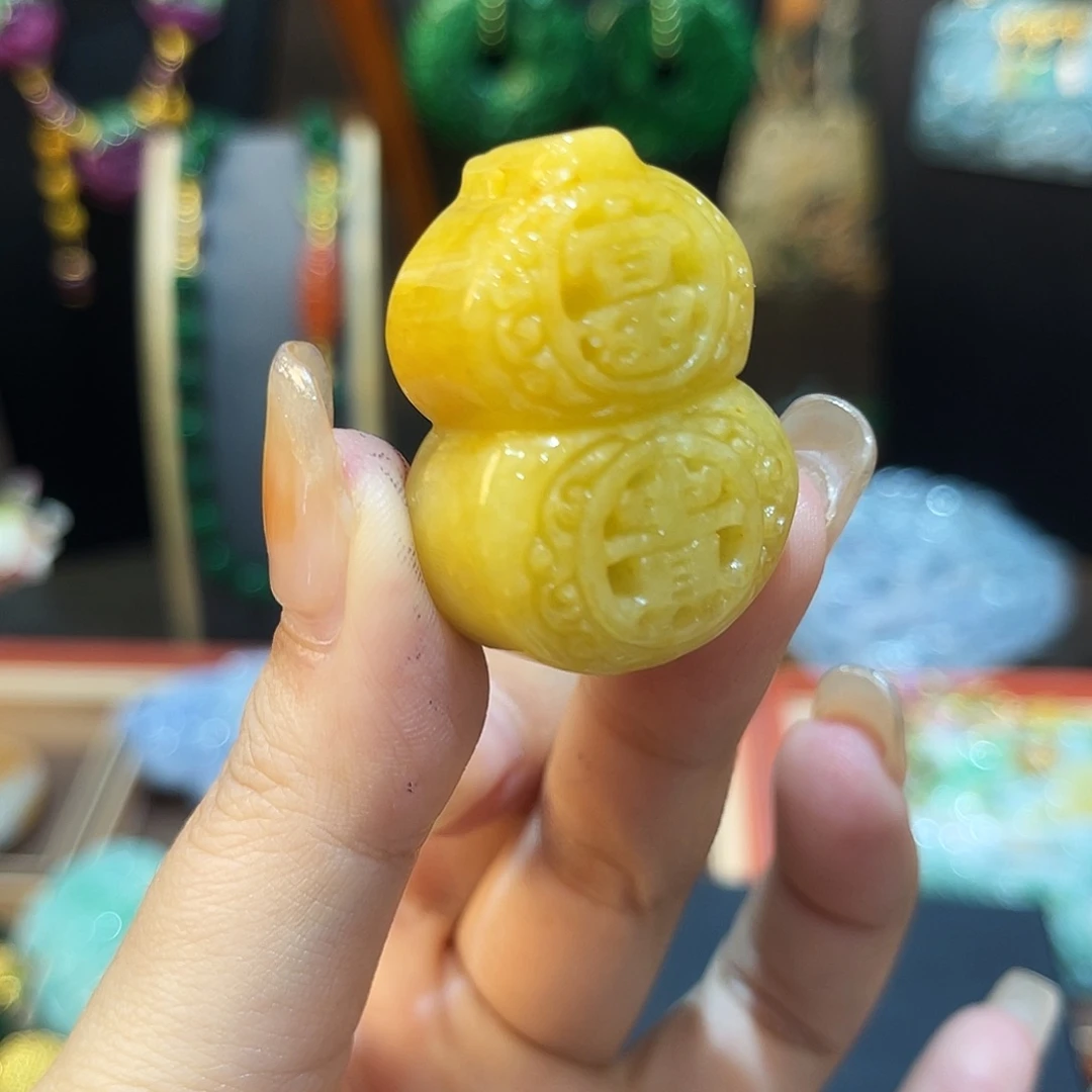 翡翠裸石葫芦半珠链