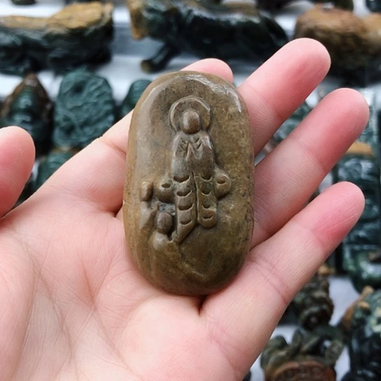 岫岩河磨玉（透闪石质玉）未镶嵌挂件