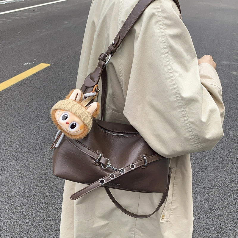 超复古腋下包包女2025新款潮时尚韩国托特包简约大容量单肩斜挎包