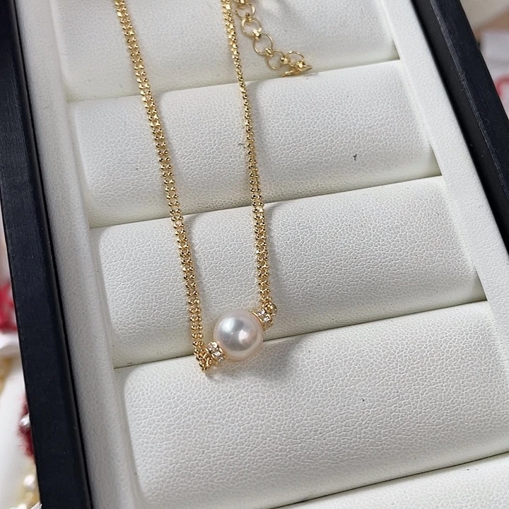 颈饰海水珍珠银S925镶嵌