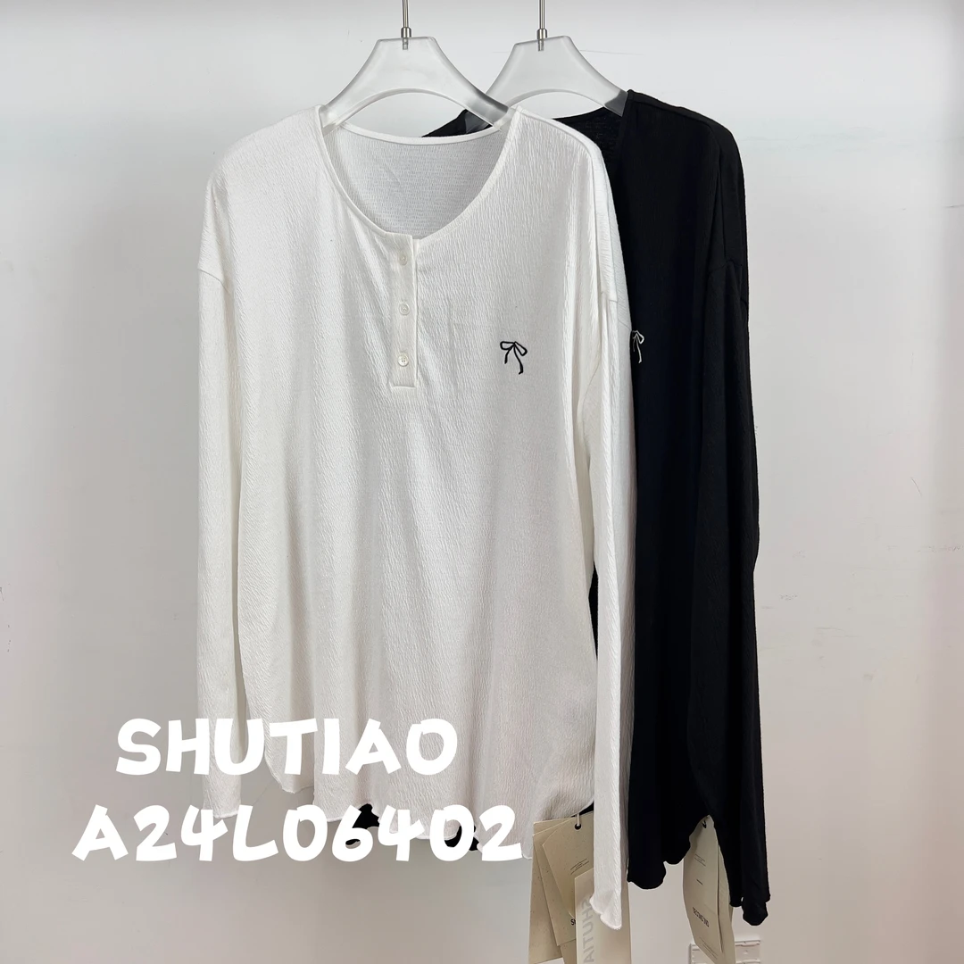 【SHUTIAO】2024秋冬：新款小众设计款T恤A24L06402