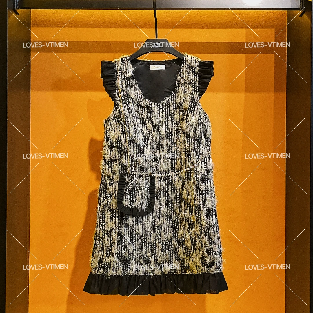 【泽天专属】赫本风短袖显瘦气质法式时尚长款连衣裙LOVES-A1613