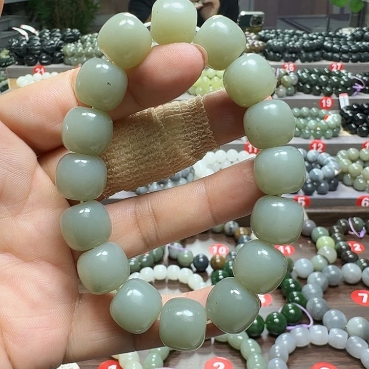 未镶嵌手链和田玉新疆且末蓝青花老型卡14