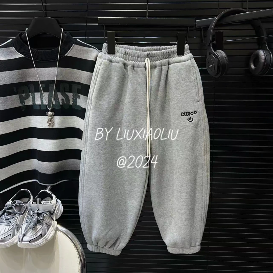 杭州六小六正版 BY LIUXIAOLIU秋冬季儿童加绒卫裤12296