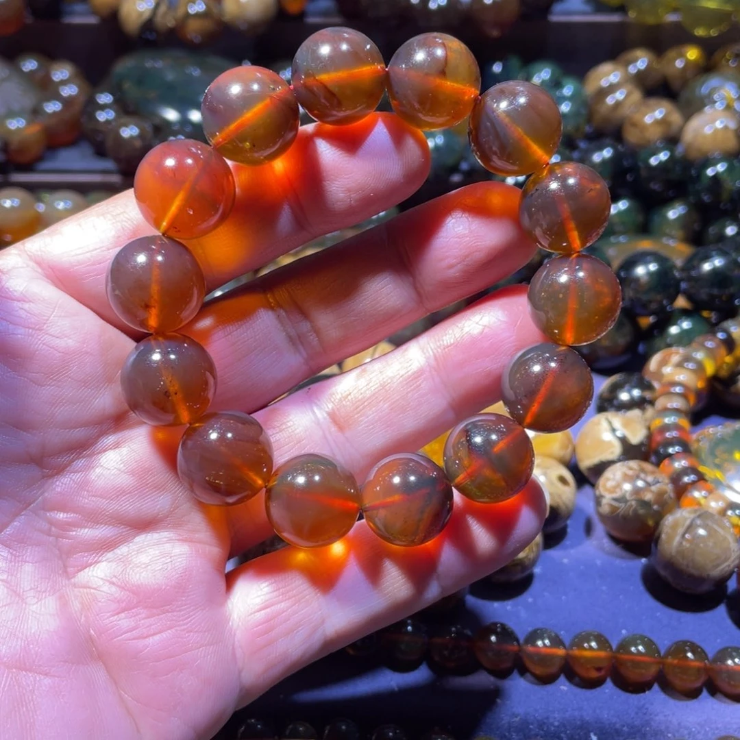 琥珀未镶嵌手链天然