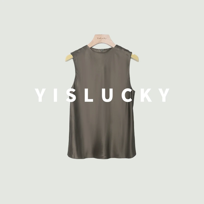 【Theor*】26姆米桑蚕丝无弹重乔女士春夏无袖背心上衣CCB715