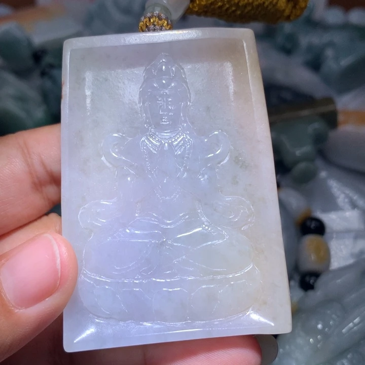 翡翠未镶嵌颈饰保真天然A货翡翠