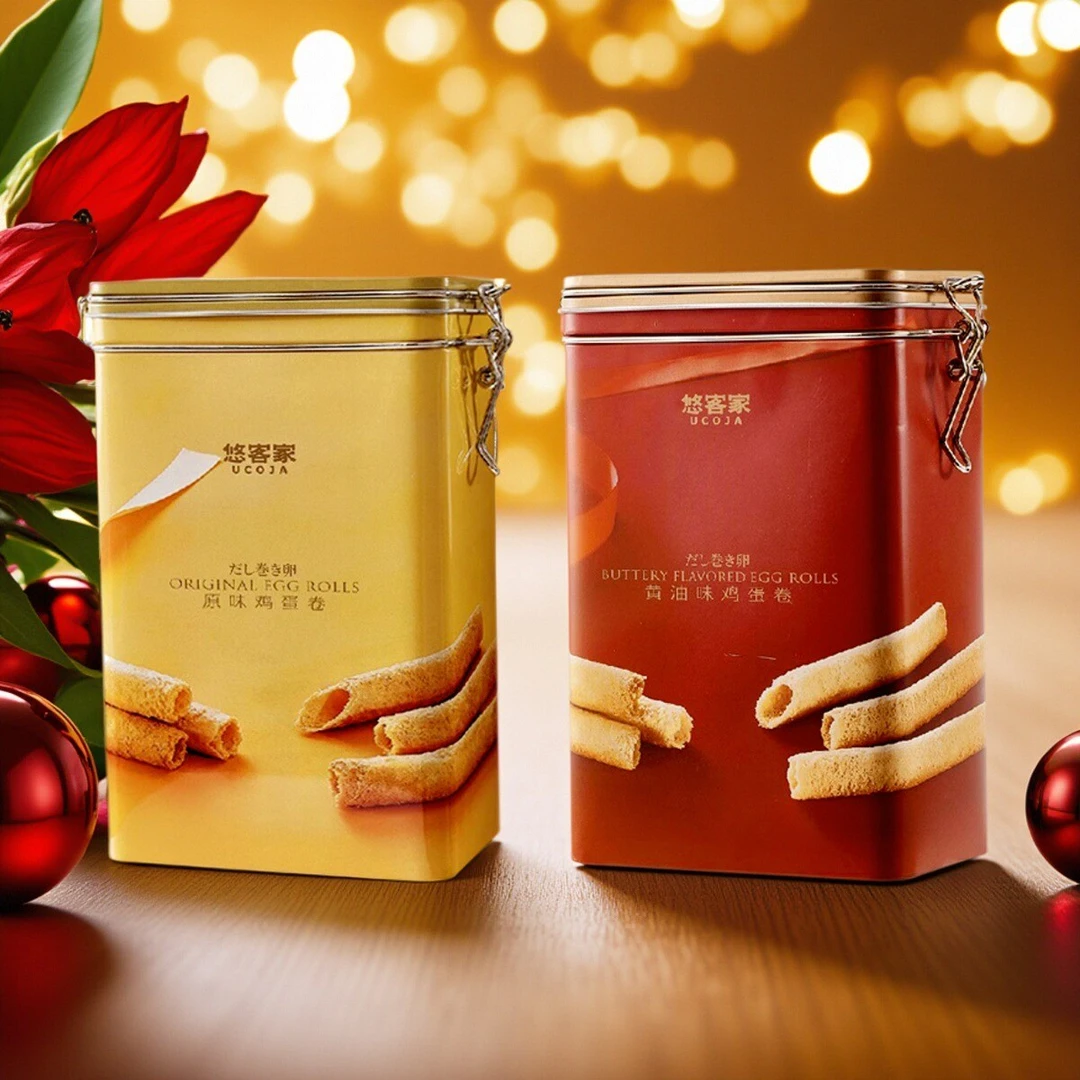 饕铭原味黄油鸡蛋卷酥脆饼干铁罐怀旧童年网红零食特产小吃年货礼