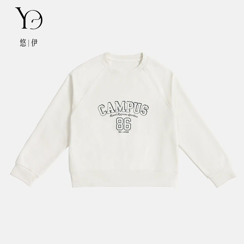 You Yi 新款长袖运动套头印花字母卫衣 Y53006