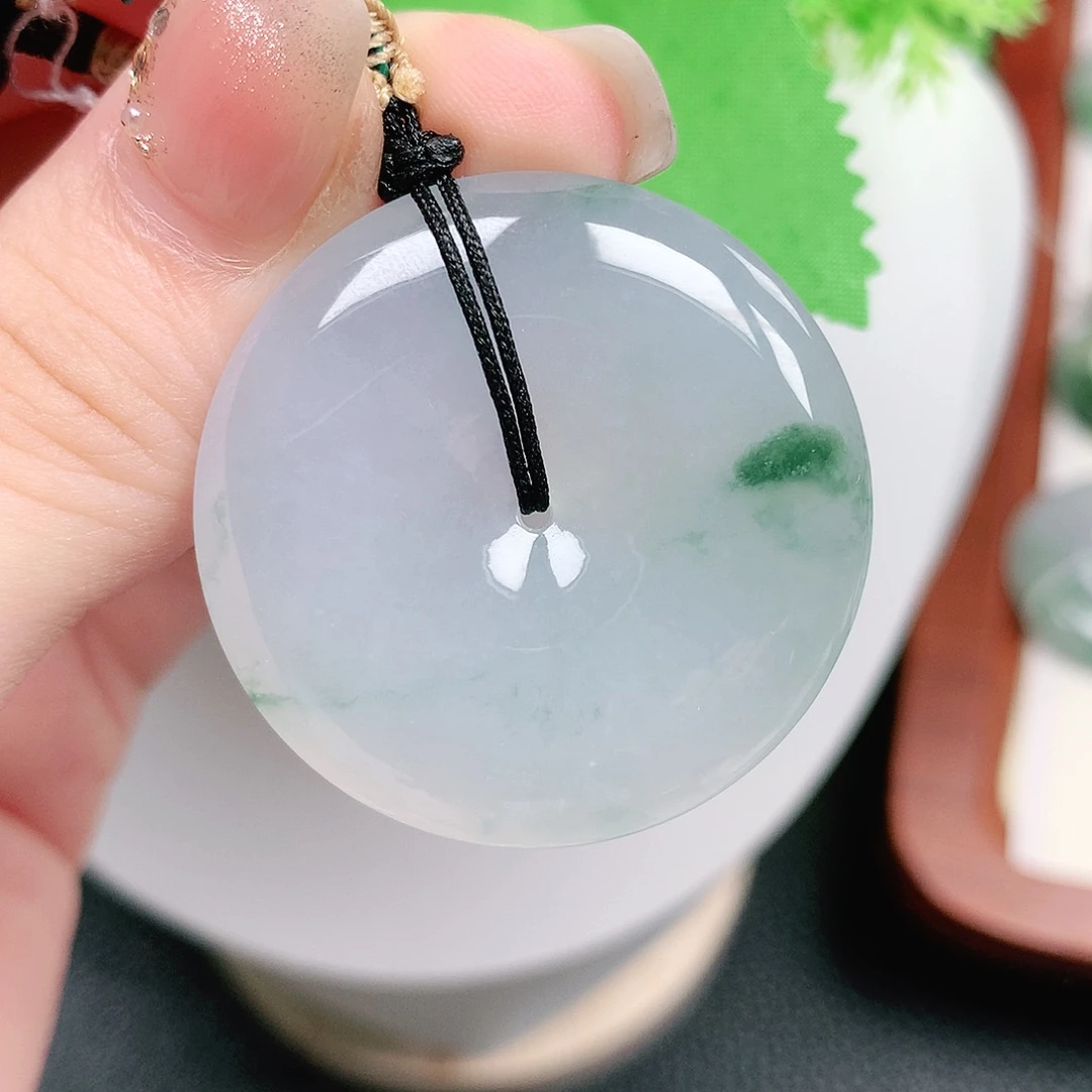 翡翠未镶嵌颈饰平安34.5-6.5