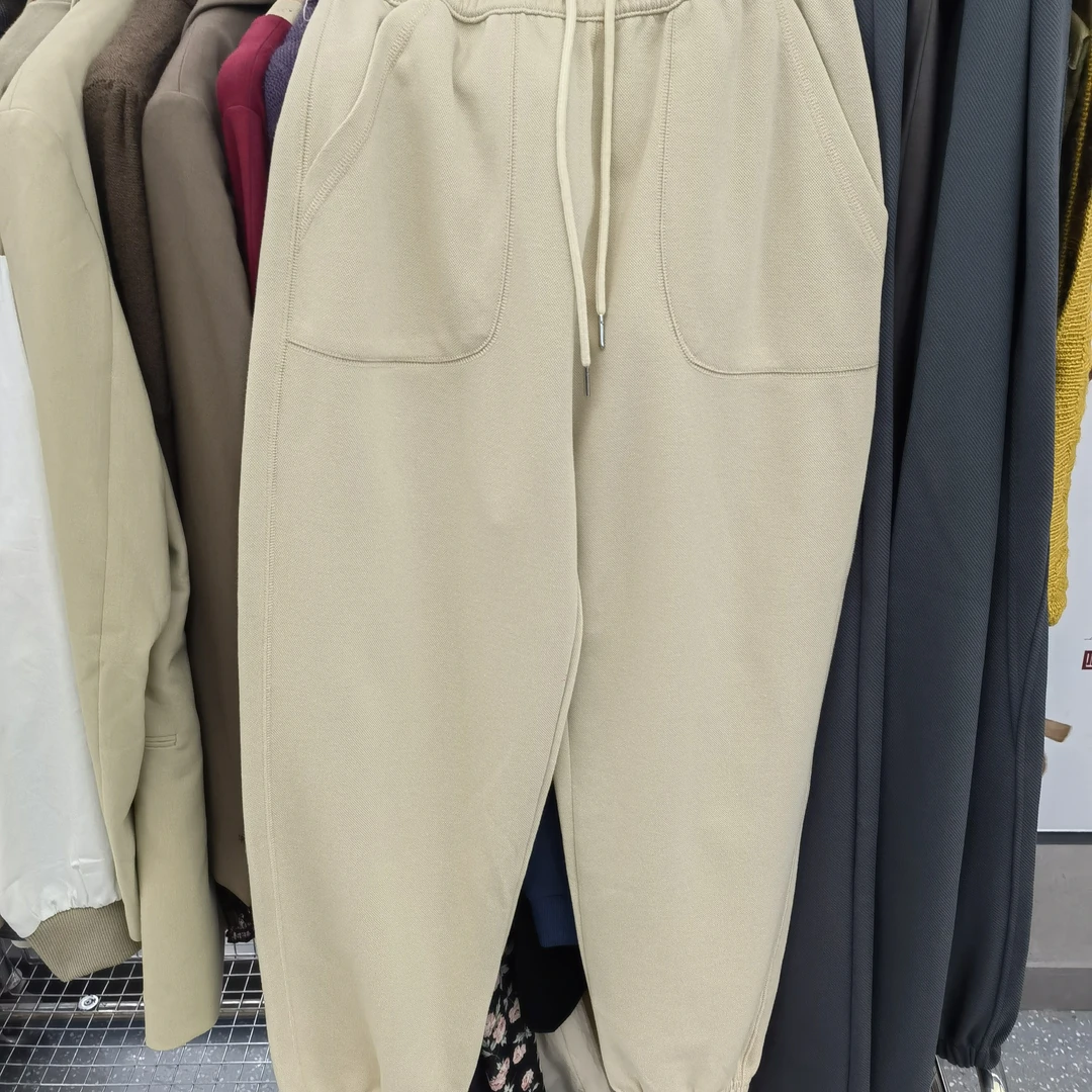 春季九分裤韩版加厚束脚裤秋季哈伦裤冬季休闲裤