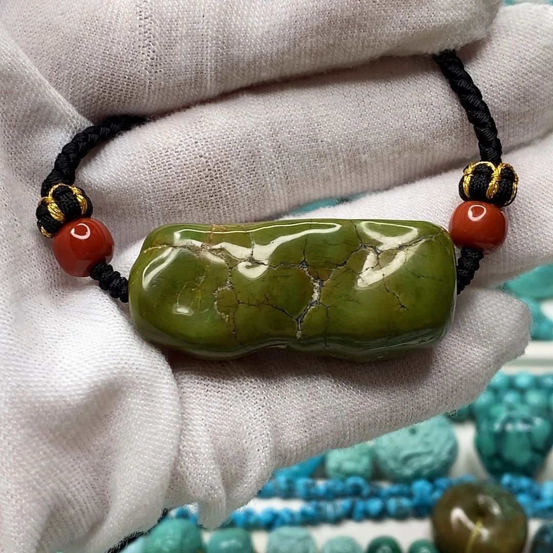 绿松石未镶嵌天然原矿 地大质检