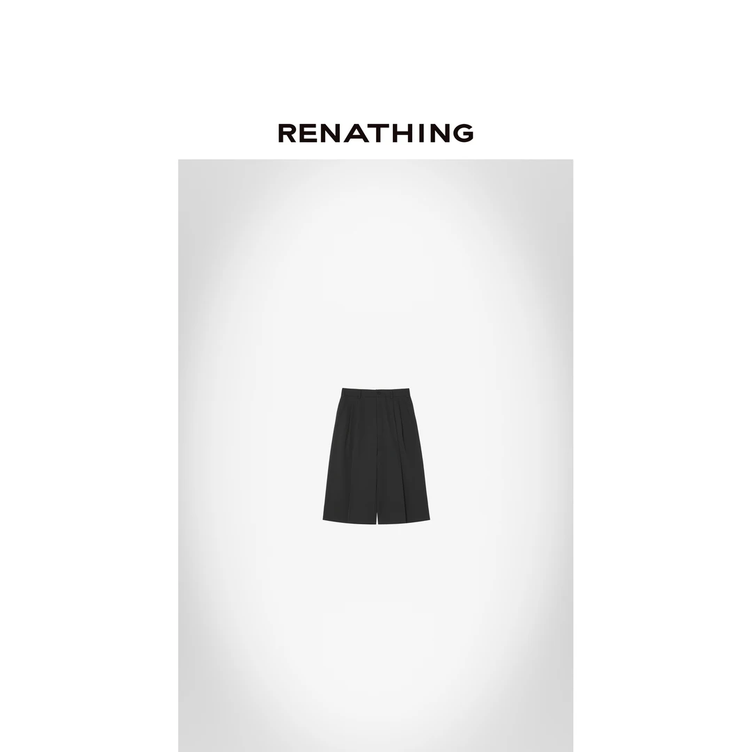 【RENATHING】百搭宽松直筒七分裤