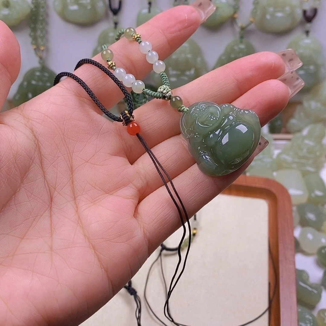 ༄***࿐和田玉未镶嵌颈饰