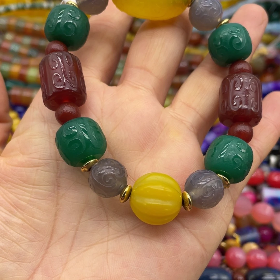 玛瑙/玉髓珠宝半成品未镶嵌手串