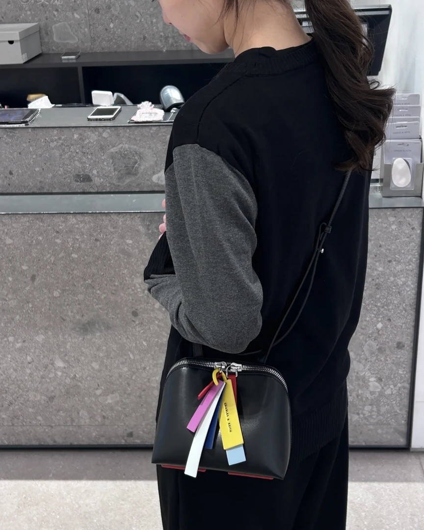 CHARLES&KEITH  81220017黑色S女士单肩手提包