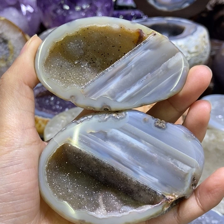 水晶半壁江山聚宝盆未镶嵌