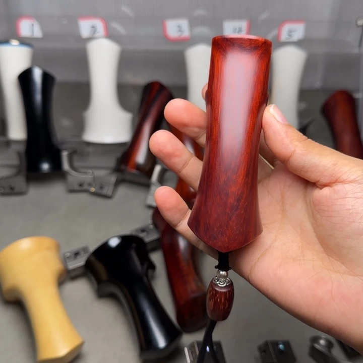 黑***马香榧木缎光紫檀锁十单独手柄